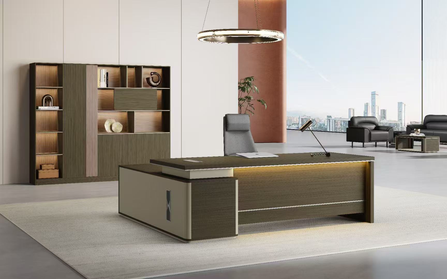 Modern Executive Office Desk and Chair